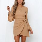 【ミニミニストア/miniministore】のワッフルミニワンピース レディース 韓国 ダークベージュ|ID: prp329100004824035 ipo3291000000035081546