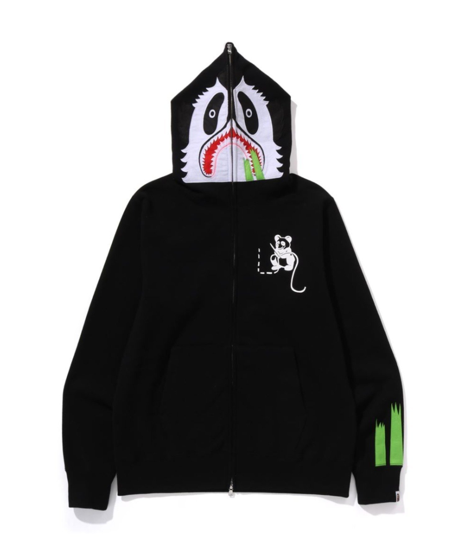 【ア ベイシング エイプ/A BATHING APE】のPANDA FULL ZIP HOODIE インテリア・キッズ・メンズ・レディースファッション・服の通販 founy(ファニー) ファッション Fashion レディースファッション Fashion for Women ジップ Zip, Zipper フィット Fit, Slim Fit モチーフ Motif, Design Theme レギュラー Regular, Standard Fit BLACK|ID: prp329100004824039 ipo3291000000035081596