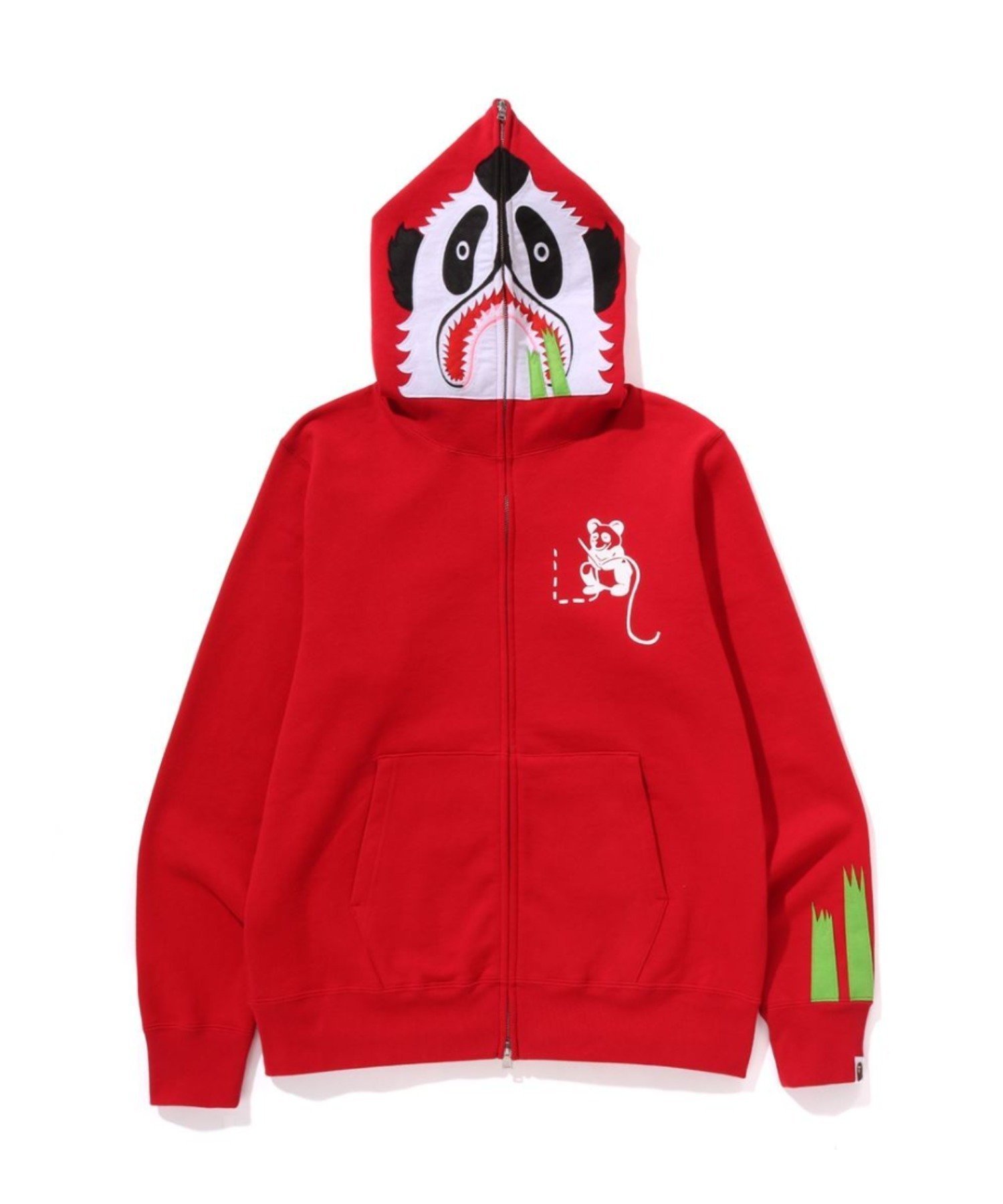 【ア ベイシング エイプ/A BATHING APE】のPANDA FULL ZIP HOODIE インテリア・キッズ・メンズ・レディースファッション・服の通販 founy(ファニー) ファッション Fashion レディースファッション Fashion for Women ジップ Zip, Zipper フィット Fit, Slim Fit モチーフ Motif, Design Theme レギュラー Regular, Standard Fit RED|ID: prp329100004824039 ipo3291000000035081598