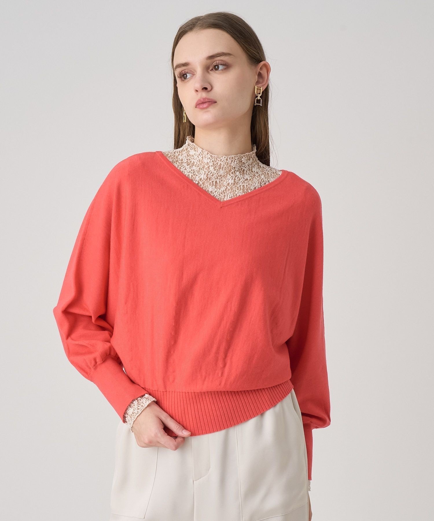 【アナイ/ANAYI】のリブウエストドルマン プルオーバー インテリア・キッズ・メンズ・レディースファッション・服の通販 founy(ファニー) 　ファッション　Fashion　レディースファッション　Fashion for Women　トップス・カットソー　Cut & Sew Tops　カジュアルプルオーバー・ニットトップス　Pullovers & Knit Tops / Casual Pullovers　イタリア　Italy　ストレッチ　Stretch, Stretchy Fabric　ストレート　Straight, Straight Cut　スマート　Smart, Elegant　パターン　Pattern, Design Print　ラウンド　Round, Round Neck　ワイド　Wide, Wide Fit　A/W・秋冬　Autumn/Winter　再入荷　Restock / Back in Stock　red|ID: prp329100004824043 ipo3291000000035081637