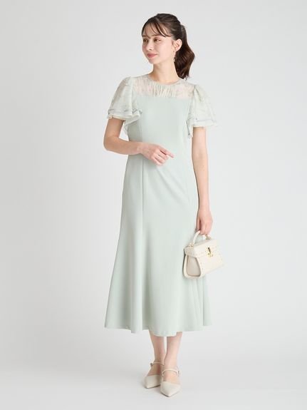 【セルフォード/CELFORD】のチュールエンブロイダリーマーメイドドレス インテリア・キッズ・メンズ・レディースファッション・服の通販 founy(ファニー) 　ファッション　Fashion　レディースファッション　Fashion for Women　ワンピース　Dresses　フォーマル・パーティードレス・結婚式用ドレス　Elegant & Casual Dresses　エレガント 上品　Elegant　オーガンジー　Organza Fabric　スマート　Smart, Elegant　チュール　Tulip, Tulip Motif　ドレス　Dress, One-Piece　ポケット　Pocket, Pocket Detail　マーメイド　Mermaid, Fishtail Silhouette　ヨーク　Yoke, Yoke Design　ラッフル　Ruffle, Frill　MNT[021]|ID: prp329100004824044 ipo3291000000035081638