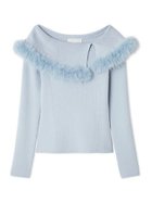 【セルフォード/CELFORD】のシルクカシミヤ混ファートリムニットプル 人気、トレンドファッション・服の通販 founy(ファニー) ファッション Fashion レディースファッション Fashion for Women トップス・カットソー Cut & Sew Tops ニット Knit Tops & Sweaters アシンメトリー Asymmetrical Style シルク Silk, 100% Silk スマート Smart, Elegant デコルテ Décolleté, Neckline デニム Denim, Jeans Material ボトム Bottoms, Lower Wear エレガント 上品 Elegant thumbnail SAX[083]|ID: prp329100004824045 ipo3291000000035081654