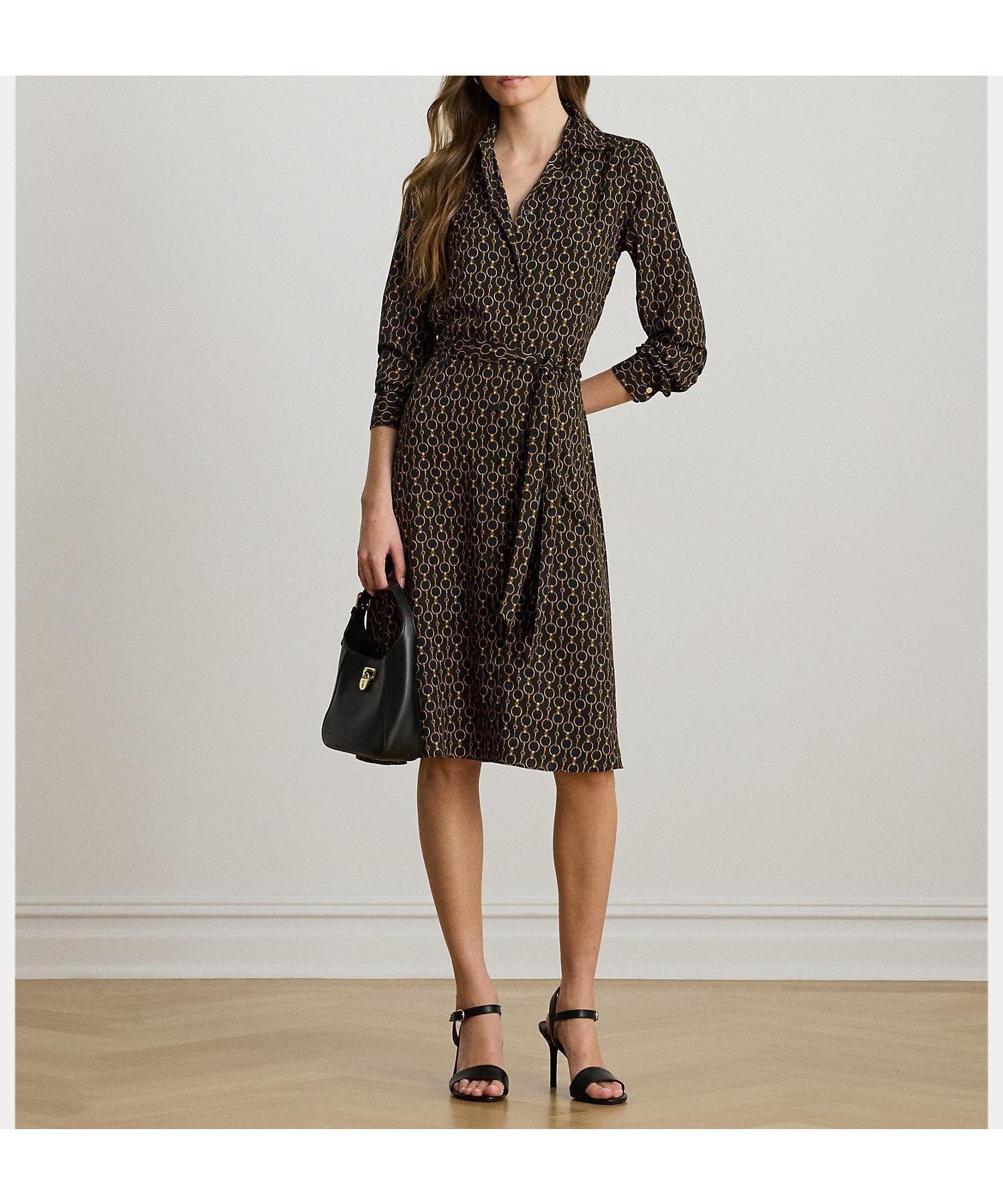 【ラルフローレン/RALPH LAUREN】のチェーンプリント クレープ シャツドレス 人気、トレンドファッション・服の通販 founy(ファニー) 　ファッション　Fashion　レディースファッション　Fashion for Women　トップス・カットソー　Cut & Sew Tops　シャツ・ブラウス・オフィスカジュアル　Elegant Blouses & Button-Ups　ワンピース　Dresses　フォーマル・パーティードレス・結婚式用ドレス　Elegant & Casual Dresses　カフス　Cuff Design　チェーン　Chain, Chain Strap　ドレス　Dress, One-Piece　フィット　Fit, Slim Fit　フレア　Flare, Flared　プリント　Print, Printed Pattern　メタル　Metal, Metal Parts　ヨーク　Yoke, Yoke Design　ループ　Loop, Loop Knit　長袖　Long Sleeve, Full Sleeve　 other-1|ID: prp329100004824050 ipo3291000000035081727