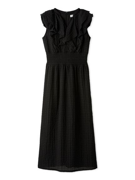 【セルフォード/CELFORD】のフリルシャーリングタイトワンピース 人気、トレンドファッション・服の通販 founy(ファニー) ファッション Fashion レディースファッション Fashion for Women ワンピース Dresses エレガント 上品 Elegant シャーリング Shirring, Ruched スマート Smart, Elegant ノースリーブ Sleeveless, No-Sleeve バランス Balance, Style Balance バルーン Balloon, Balloon Silhouette フリル Frill, Ruffle other-1|ID: prp329100004824052 ipo3291000000035081739