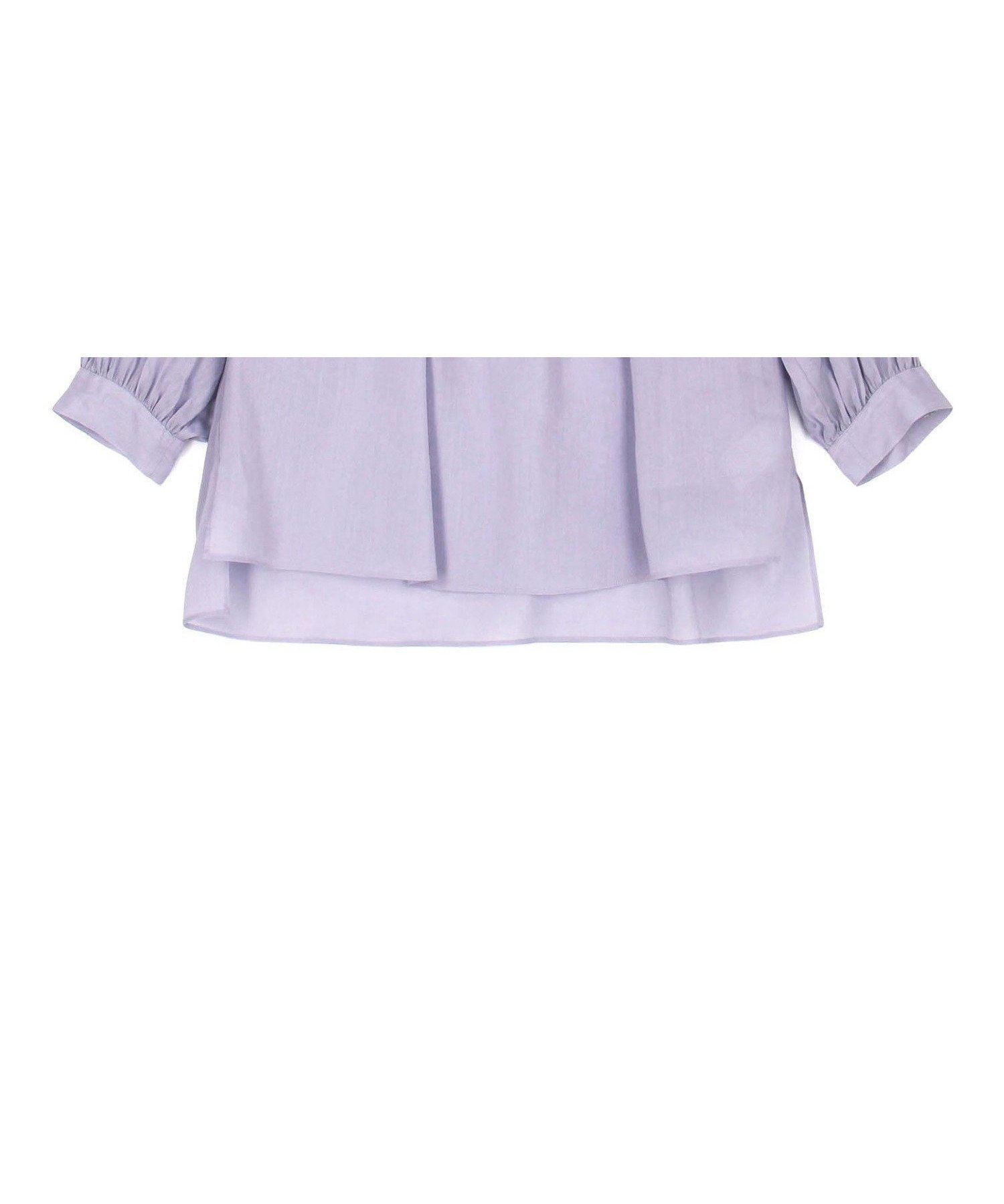 【トゥモローランド/TOMORROWLAND】のスムースラミー バイヤスボウタイブラウス インテリア・キッズ・メンズ・レディースファッション・服の通販 founy(ファニー) 　ファッション　Fashion　レディースファッション　Fashion for Women　トップス・カットソー　Cut & Sew Tops　シャツ・ブラウス・オフィスカジュアル　Elegant Blouses & Button-Ups　エレガント 上品　Elegant　春　Spring　ギャザー　Gathered, Ruffled　ネップ　Nepp, Slub Yarn　バランス　Balance, Style Balance　フォルム　Silhouette, Form　フロント　Front, Front Design　リボン　Ribbon, Bow　S/S・春夏　SS, Spring/Summer, Warm Season　夏　Summer　ビジネス 仕事 通勤　Business / Work / Commuting　71 ライトパープル|ID: prp329100004824064 ipo3291000000035081861