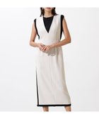 【ピンキーアンドダイアン/Pinky&Dianne】のバイカラーVネックジャンスカ 人気、トレンドファッション・服の通販 founy(ファニー) ファッション Fashion レディースファッション Fashion for Women トップス・カットソー Cut & Sew Tops Vネックトップス V-Neck Tops / V-Cut Neckline Shirts スタンダード Standard, Basic ストレッチ Stretch, Stretchy Fabric ダブル Double, Double-Breasted ポケット Pocket, Pocket Detail エレガント 上品 Elegant thumbnail ベージュ|ID: prp329100004824065 ipo3291000000035081865