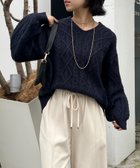 【ジェナ エスパス メルヴェイユ/Jena espace merveilleux】の【後ろ姿で惹きつける】バックレースアップニット 人気、トレンドファッション・服の通販 founy(ファニー) ファッション Fashion レディースファッション Fashion for Women トップス・カットソー Cut & Sew Tops ニット Knit Tops & Sweaters スマート Smart, Elegant トレンド Trend, Trending Now レース Lace, Lace Fabric 再入荷 Restock / Back in Stock おすすめ Recommended / Our Picks thumbnail ネイビー|ID: prp329100004824085 ipo3291000000035082035