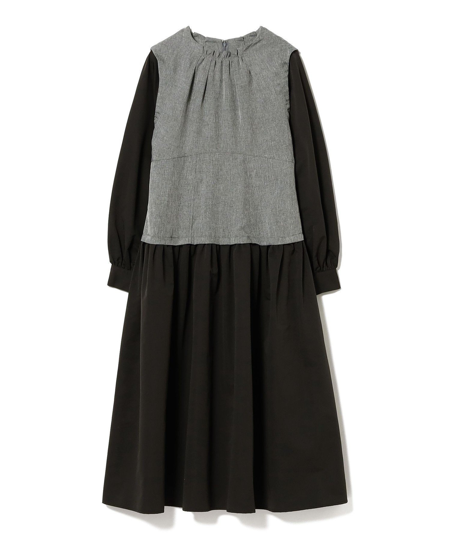 【ビームス ウイメン/BEAMS】のRBS / 異素材 キリカエ ワンピース インテリア・キッズ・メンズ・レディースファッション・服の通販 founy(ファニー) 　ファッション　Fashion　レディースファッション　Fashion for Women　ワンピース　Dresses　アクセサリー　Fashion Accessories　アンダー　Underwear Essentials　ギャザー　Gathered, Ruffled　シューズ　Shoes, Footwear　タフタ　Taffeta, Structured Fabric　トレンド　Trend, Trending Now　フェミニン　Feminine, Girly　フラット　Flat, Flat Shoes　マニッシュ　Mannish, Boyish　おすすめ　Recommended / Our Picks　エレガント 上品　Elegant　BLACK|ID: prp329100004824088 ipo3291000000035082056