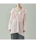 【カレンソロジー/Curensology】のC.S.G ストライプラッフルブラウス 人気、トレンドファッション・服の通販 founy(ファニー) ファッション Fashion レディースファッション Fashion for Women トップス・カットソー Cut & Sew Tops シャツ・ブラウス・オフィスカジュアル Elegant Blouses & Button-Ups インナー Innerwear エレガント 上品 Elegant ストライプ Stripe, Striped Pattern 定番 Standard, Basic Item バランス Balance, Style Balance フランス France, French フリル Frill, Ruffle 夏 Summer thumbnail ライトピンク|ID: prp329100004824092 ipo3291000000035082103