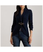 【ラルフローレン/RALPH LAUREN】のバックルトリム ケーブル ショールカラー カーディガン 人気、トレンドファッション・服の通販 founy(ファニー) ファッション Fashion レディースファッション Fashion for Women トップス・カットソー Cut & Sew Tops カーディガン・羽織り Layered Style Cardigans バッグ Bags カーディガン Cardigan, Knitwear ショール Shawl, Wrap ストレート Straight, Straight Cut 長袖 Long Sleeve, Full Sleeve フィット Fit, Slim Fit フェイクレザー Faux Leather, PU Leather フロント Front, Front Design メタル Metal, Metal Parts thumbnail 410ネイビー|ID: prp329100004824116 ipo3291000000035082301