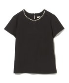【ビームス ハート/BEAMS HEART】のパール トリミング Tシャツ 人気、トレンドファッション・服の通販 founy(ファニー) ファッション Fashion レディースファッション Fashion for Women トップス・カットソー Cut & Sew Tops シャツ・ブラウス・オフィスカジュアル Elegant Blouses & Button-Ups ロングTシャツ・Tシャツ Longline T-Shirts & Tees インナー Innerwear カットソー Cut and Sewn Top カーディガン Cardigan, Knitwear コンパクト Compact, Small Size シンプル Simple, Minimal ジャケット Jacket, Outerwear タイトスカート Pencil Skirt, Tight Skirt トリミング Trimming, Decorative Edge パール Pearl, Pearl Accent ベスト Vest, Waistcoat エレガント 上品 Elegant 夏 Summer thumbnail BLACK|ID: prp329100004824124 ipo3291000000035082358