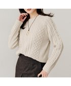 【アンタイトル/UNTITLED】の【洗える】スポンディッシュ ケーブル柄ニット グレージュ|ID: prp329100004824132 ipo3291000000035082453