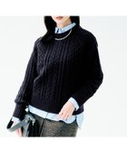 【アンタイトル/UNTITLED】の【洗える】スポンディッシュ ケーブル柄ニット ネイビー|ID: prp329100004824132 ipo3291000000035082458