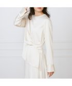【イネド/INED】のウエストひねりブラウス《la veille by SUPERIOR CLOSET》 人気、トレンドファッション・服の通販 founy(ファニー) ファッション Fashion レディースファッション Fashion for Women トップス・カットソー Cut & Sew Tops シャツ・ブラウス・オフィスカジュアル Elegant Blouses & Button-Ups サテン Satin, Glossy Fabric thumbnail アイボリー|ID: prp329100004824134 ipo3291000000035082474