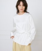 【イネド/INED】のウエストひねりブラウス《la veille by SUPERIOR CLOSET》 人気、トレンドファッション・服の通販 founy(ファニー) ファッション Fashion レディースファッション Fashion for Women トップス・カットソー Cut & Sew Tops シャツ・ブラウス・オフィスカジュアル Elegant Blouses & Button-Ups サテン Satin, Glossy Fabric thumbnail オフホワイト|ID: prp329100004824134 ipo3291000000035082475