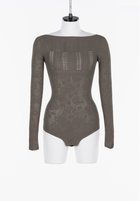 【フェティコ/FETICO】のRose pattern lace-knit bodysuit 人気、トレンドファッション・服の通販 founy(ファニー) ファッション Fashion レディースファッション Fashion for Women トップス・カットソー Cut & Sew Tops ニット Knit Tops & Sweaters ホールガーメント WholeGarment, Seamless Knit モチーフ Motif, Design Theme thumbnail Khaki|ID: prp329100004824136 ipo3291000000035082513