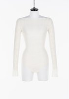 【フェティコ/FETICO】のRose pattern lace-knit bodysuit 人気、トレンドファッション・服の通販 founy(ファニー) ファッション Fashion レディースファッション Fashion for Women トップス・カットソー Cut & Sew Tops ニット Knit Tops & Sweaters ホールガーメント WholeGarment, Seamless Knit モチーフ Motif, Design Theme thumbnail White|ID: prp329100004824136 ipo3291000000035082516