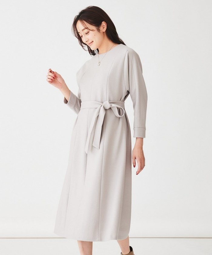 【アンタイトル/UNTITLED】の【日本製/きれい目/ベルト付】ミルドジャージワンピース インテリア・キッズ・メンズ・レディースファッション・服の通販 founy(ファニー) https://founy.com/ ファッション Fashion レディースファッション Fashion for Women ワンピース Dresses ベルト&ウエストマーク Belts & Waist Accessories スマート Smart, Elegant フレア Flare, Flared エレガント 上品 Elegant 日本製 Made In Japan |ID: prp329100004824137 ipo3291000000035082517