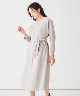 【アンタイトル/UNTITLED】の【日本製/きれい目/ベルト付】ミルドジャージワンピース 人気、トレンドファッション・服の通販 founy(ファニー) ファッション Fashion レディースファッション Fashion for Women ワンピース Dresses ベルト&ウエストマーク Belts & Waist Accessories スマート Smart, Elegant フレア Flare, Flared エレガント 上品 Elegant 日本製 Made In Japan |ID:prp329100004824137