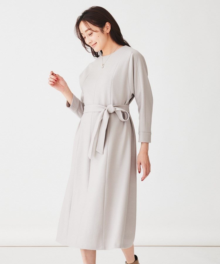 【アンタイトル/UNTITLED】の【日本製/きれい目/ベルト付】ミルドジャージワンピース 人気、トレンドファッション・服の通販 founy(ファニー) 　ファッション　Fashion　レディースファッション　Fashion for Women　ワンピース　Dresses　ベルト&ウエストマーク　Belts & Waist Accessories　スマート　Smart, Elegant　フレア　Flare, Flared　エレガント 上品　Elegant　日本製　Made In Japan　 other-1|ID: prp329100004824137 ipo3291000000035082517