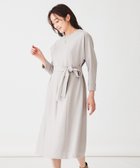 【アンタイトル/UNTITLED】の【日本製/きれい目/ベルト付】ミルドジャージワンピース ライトグレー|ID: prp329100004824137 ipo3291000000035082518