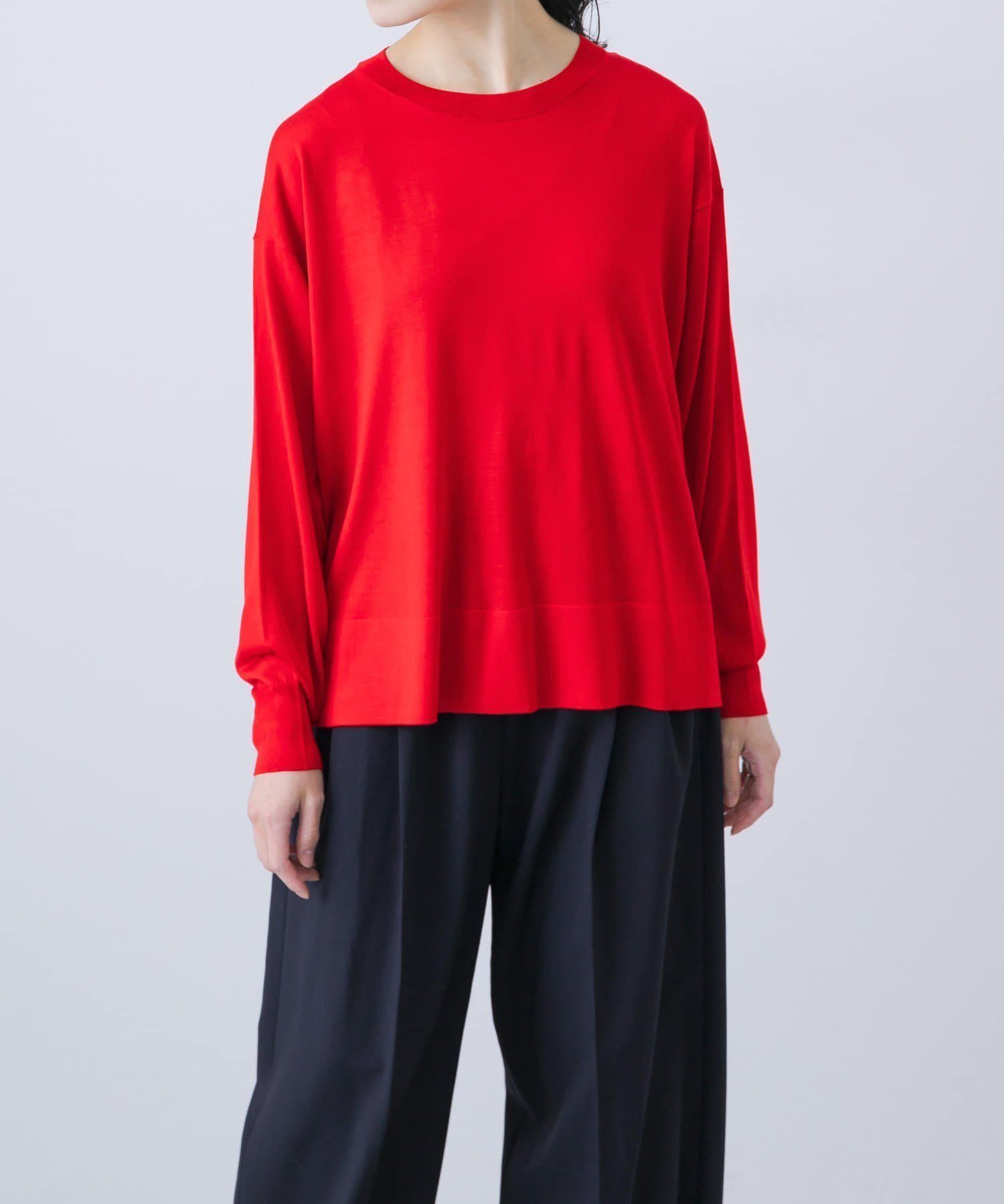 【かぐれ/kagure / URBAN RESEARCH】のウォッシャブルシルクワイドニット インテリア・キッズ・メンズ・レディースファッション・服の通販 founy(ファニー) 　ファッション　Fashion　レディースファッション　Fashion for Women　トップス・カットソー　Cut & Sew Tops　ニット　Knit Tops & Sweaters　2025年　2025　2025-2026秋冬・A/W　Autumn/Winter 2025–26 AW25–26　冬　Winter / This Winter　おすすめ　Recommended / Our Picks　なめらか　Smooth, Silky Texture　シンプル　Simple, Minimal　トレンド　Trend, Trending Now　バランス　Balance, Style Balance　ボトム　Bottoms, Lower Wear　エレガント 上品　Elegant　定番　Standard, Basic Item　A/W・秋冬　Autumn/Winter　RED|ID: prp329100004824145 ipo3291000000035082587