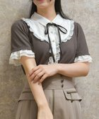 【アクシーズファム/axes femme】の襟付きブロッキングリブプルオーバー 人気、トレンドファッション・服の通販 founy(ファニー) ファッション Fashion レディースファッション Fashion for Women トップス・カットソー Cut & Sew Tops カジュアルプルオーバー・ニットトップス Pullovers & Knit Tops / Casual Pullovers おすすめ Recommended / Our Picks シフォン Chiffon, Lightweight Fabric フリル Frill, Ruffle ブロッキング Color Blocking, Panel Design 夏 Summer thumbnail 茶|ID: prp329100004824152 ipo3291000000035082713