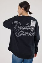 【ロデオクラウンズワイドボウル/RODEO CROWNS WIDE BOWL】のルーズレイヤードライクスウェットトップス 人気、トレンドファッション・服の通販 founy(ファニー) ファッション Fashion レディースファッション Fashion for Women トップス・カットソー Cut & Sew Tops レディースパーカー・カジュアルフーディー Casual Hoodies & Sweatshirts スウェット・クルーネックトップス Sweatshirts & Crewnecks / Relaxed Fit Sweat Tops おすすめ Recommended / Our Picks カーゴパンツ Cargo Pants, Utility Pants スウェット / スエット Sweatshirt, Sweatwear パッチ Patch, Appliqué プリント Print, Printed Pattern ルーズ Loose, Oversized ワッフル Waffle, Waffle Knit 半袖 Short Sleeve, Half Sleeve thumbnail BLK|ID: prp329100004824159 ipo3291000000035082788