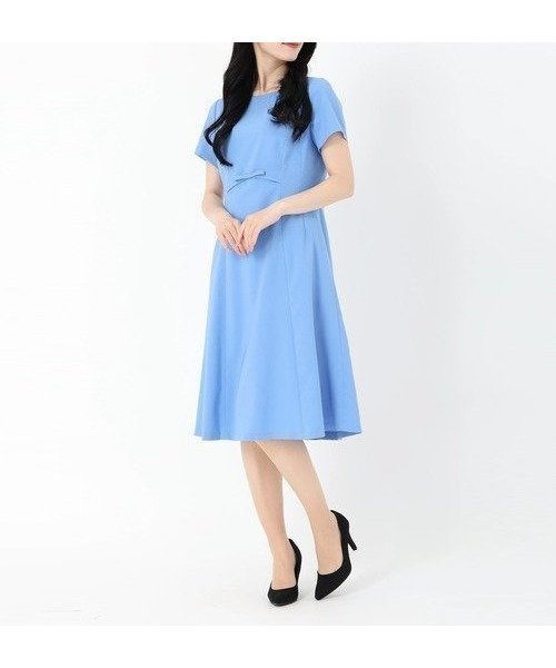 【ストロベリーフィールズ/STRAWBERRY FIELDS】のリボンモチーフワンピース インテリア・キッズ・メンズ・レディースファッション・服の通販 founy(ファニー) 　ファッション　Fashion　レディースファッション　Fashion for Women　ワンピース　Dresses　ブルー2|ID: prp329100004824161 ipo3291000000035082799