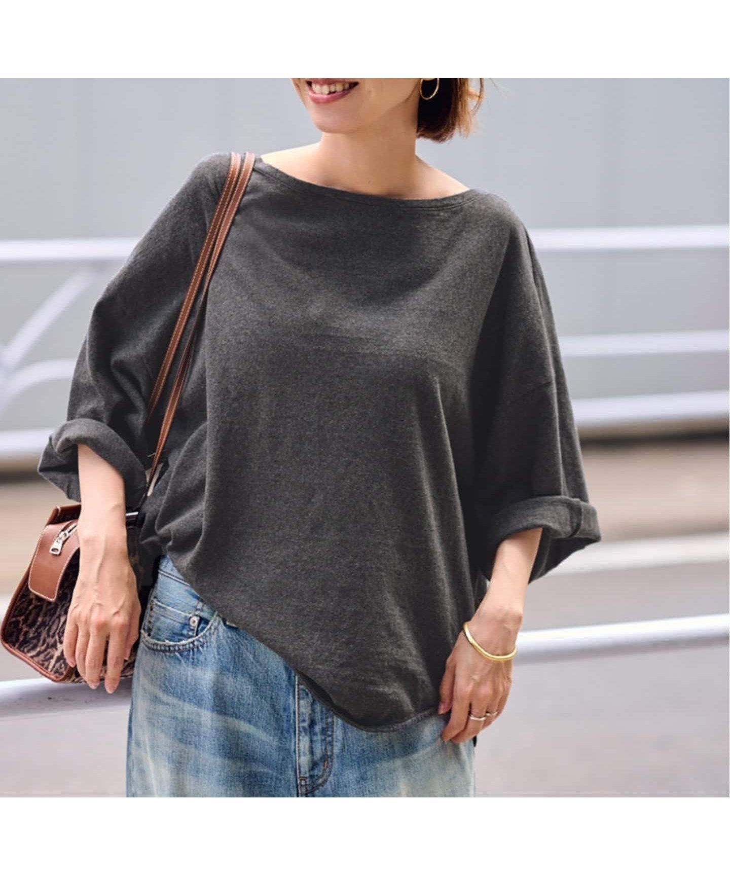 【フレームワーク/FRAMeWORK】のトップニュアンスTee 人気、トレンドファッション・服の通販 founy(ファニー) 　ファッション　Fashion　レディースファッション　Fashion for Women　カットソー　Cut and Sewn Top　スリーブ　Sleeve, Long Sleeve / Short Sleeve　セットアップ　Set-Up, Coordinated Outfit　ハーフ　Half, Half-Length　パターン　Pattern, Design Print　フォルム　Silhouette, Form　ルーズ　Loose, Oversized　 other-1|ID: prp329100004824181 ipo3291000000035083058