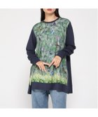 【スーパーハッカ/SUPER HAKKA】のSUPER HAKKA×サクマ ユウコ 「ある日の森の街」/「この葉の青い鳥」プリント×天竺チュニックカットソー 人気、トレンドファッション・服の通販 founy(ファニー) ファッション Fashion レディースファッション Fashion for Women トップス・カットソー Cut & Sew Tops カットソー・ベーシックTシャツ Cut-and-Sewn Tops / Stretch Tees & Basics イラスト Illustration カラフル Colorful Design プリント Print, Printed Pattern 定番 Standard, Basic Item 長袖 Long Sleeve, Full Sleeve thumbnail グリーン|ID: prp329100004824199 ipo3291000000035083237