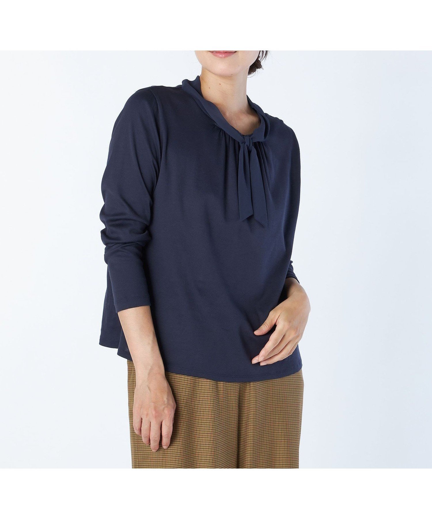 【キース/KEITH】のNaosリボンカラーカットソー 人気、トレンドファッション・服の通販 founy(ファニー) 　ファッション　Fashion　レディースファッション　Fashion for Women　トップス・カットソー　Cut & Sew Tops　カットソー・ベーシックTシャツ　Cut-and-Sewn Tops / Stretch Tees & Basics　エレガント 上品　Elegant　ギャザー　Gathered, Ruffled　ジャケット　Jacket, Outerwear　フェミニン　Feminine, Girly　リボン　Ribbon, Bow　 other-1|ID: prp329100004824227 ipo3291000000035083488