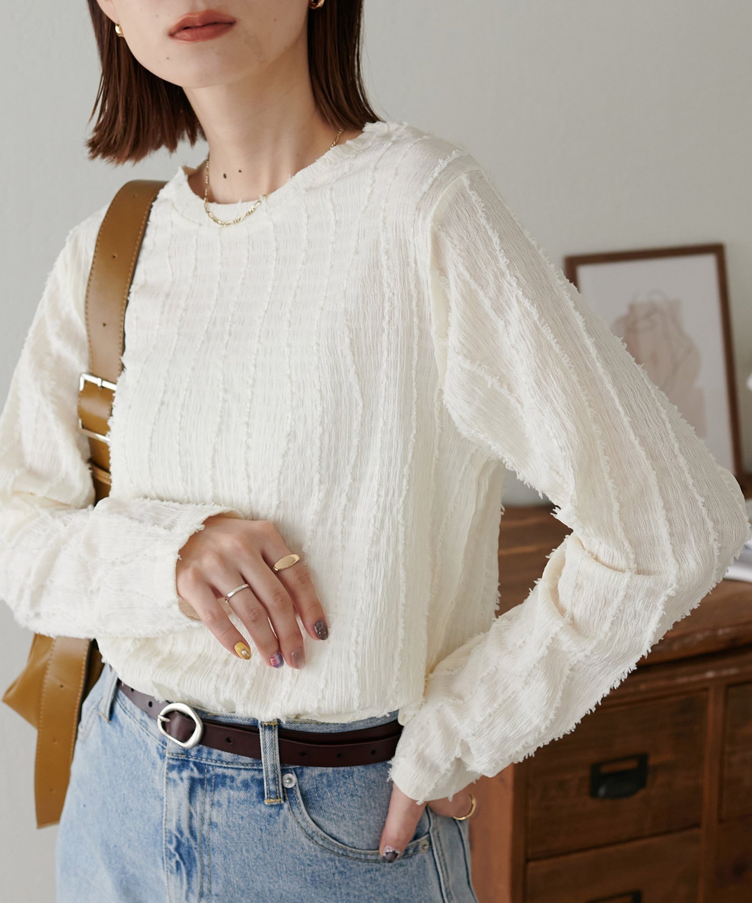 【ディスコート/Discoat】の【新色追加!/WEB限定】ジャガードロンT インテリア・キッズ・メンズ・レディースファッション・服の通販 founy(ファニー) 　ファッション　Fashion　レディースファッション　Fashion for Women　トップス・カットソー　Cut & Sew Tops　ロングTシャツ・Tシャツ　Longline T-Shirts & Tees　おすすめ　Recommended / Our Picks　アクセサリー　Fashion Accessories　インナー　Innerwear　カーディガン　Cardigan, Knitwear　シンプル　Simple, Minimal　ジャケット　Jacket, Outerwear　スラックス　Slacks, Dress Pants　デニム　Denim, Jeans Material　ロング　Long, Long-Length　無地　Plain, Solid Color　アイボリー|ID: prp329100004824285 ipo3291000000035084918