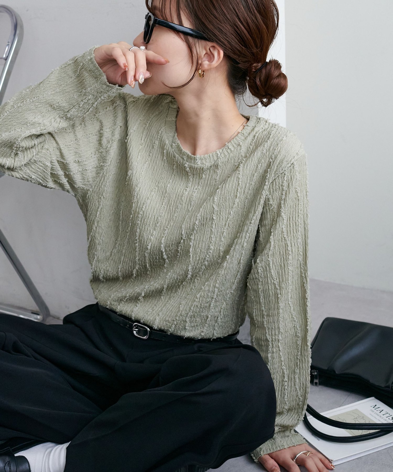 【ディスコート/Discoat】の【新色追加!/WEB限定】ジャガードロンT インテリア・キッズ・メンズ・レディースファッション・服の通販 founy(ファニー) 　ファッション　Fashion　レディースファッション　Fashion for Women　トップス・カットソー　Cut & Sew Tops　ロングTシャツ・Tシャツ　Longline T-Shirts & Tees　おすすめ　Recommended / Our Picks　アクセサリー　Fashion Accessories　インナー　Innerwear　カーディガン　Cardigan, Knitwear　シンプル　Simple, Minimal　ジャケット　Jacket, Outerwear　スラックス　Slacks, Dress Pants　デニム　Denim, Jeans Material　ロング　Long, Long-Length　無地　Plain, Solid Color　グレージュ|ID: prp329100004824285 ipo3291000000035084923