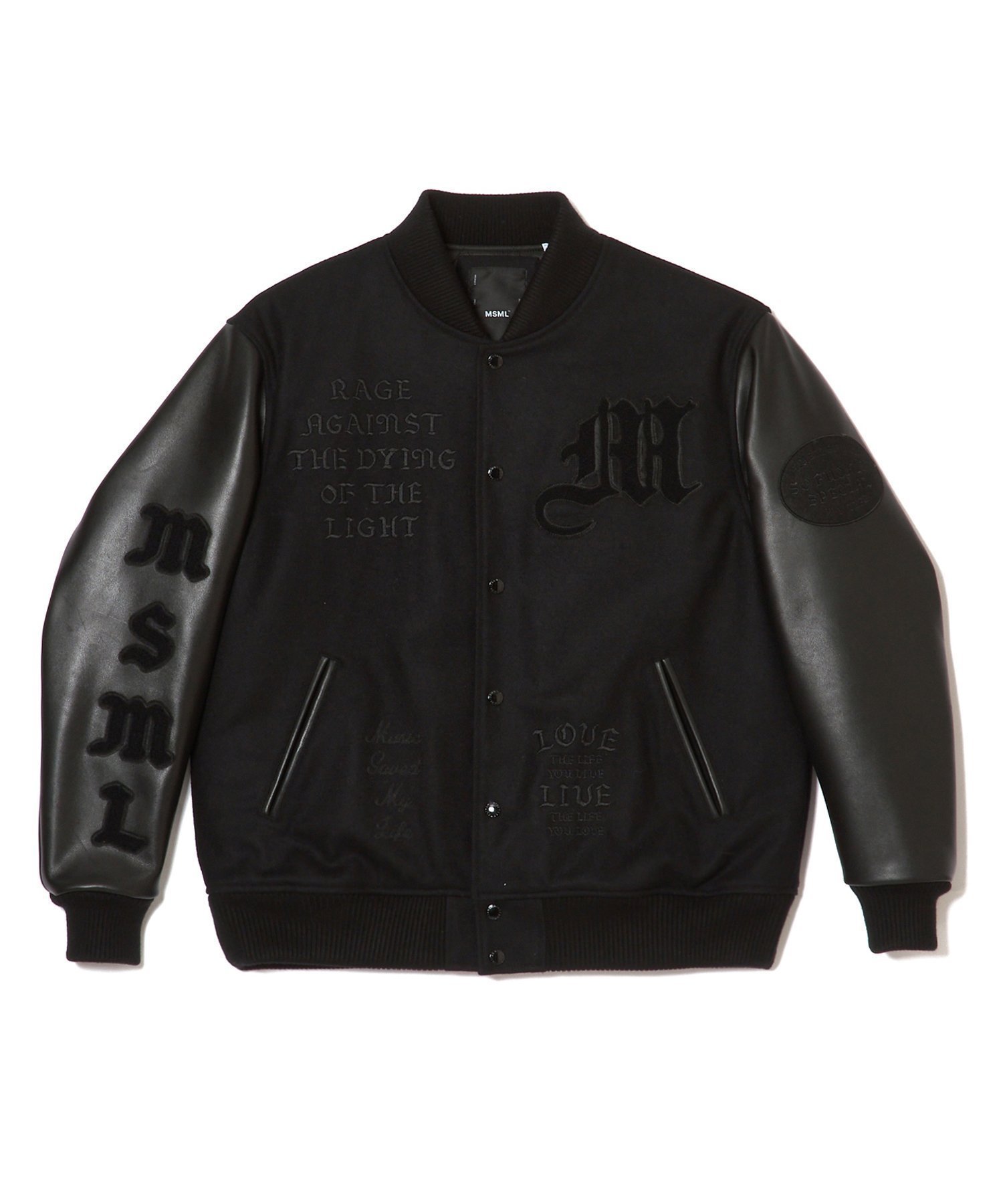 【ガーデン/GARDEN / MEN】のDREAMIN VARSITY JACKET インテリア・キッズ・メンズ・レディースファッション・服の通販 founy(ファニー) 　ファッション　Fashion　メンズファッション　Fashion for Men　キルト　Quilt, Quilted Fabric　クラシック　Classic, Timeless Style　グラフィック　Graphic, Graphic Design　コンビ　Combo, Combination Style　ハンド　Hand, Handmade　フォルム　Silhouette, Form　ポケット　Pocket, Pocket Detail　防寒　Cold Protection, Winter-Ready　メルトン　Melton, Heavy Wool　モチーフ　Motif, Design Theme　ライニング　Inner Lining, Inner Fabric, Lined　ワーク　Workwear, Utility Style　A/W・秋冬　Autumn/Winter　BLACK|ID: prp329100004824311 ipo3291000000035085226