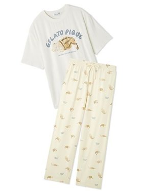 【ジェラートピケ オム/GELATO PIQUE HOMME / MEN】の【ONLINE限定】【HOMME】sleeping cat ワンポイントTシャツ 総柄ロングパンツセット 人気、トレンドファッション・服の通販 founy(ファニー) ファッション Fashion メンズファッション Fashion for Men ボトムス Bottoms なめらか Smooth, Silky Texture スマート Smart, Elegant セットアップ Set-Up, Coordinated Outfit フロント Front, Front Design プリント Print, Printed Pattern ポケット Pocket, Pocket Detail ロング Long, Long-Length ワンポイント One Point, Statement Accent 猫 Cat, Kitty |ID:prp329100004824318