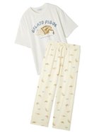 【ジェラートピケ オム/GELATO PIQUE HOMME / MEN】の【ONLINE限定】【HOMME】sleeping cat ワンポイントTシャツ 総柄ロングパンツセット 人気、トレンドファッション・服の通販 founy(ファニー) ファッション Fashion メンズファッション Fashion for Men ボトムス Bottoms なめらか Smooth, Silky Texture スマート Smart, Elegant セットアップ Set-Up, Coordinated Outfit フロント Front, Front Design プリント Print, Printed Pattern ポケット Pocket, Pocket Detail ロング Long, Long-Length ワンポイント One Point, Statement Accent 猫 Cat, Kitty thumbnail OWHT[002]|ID: prp329100004824318 ipo3291000000035085359