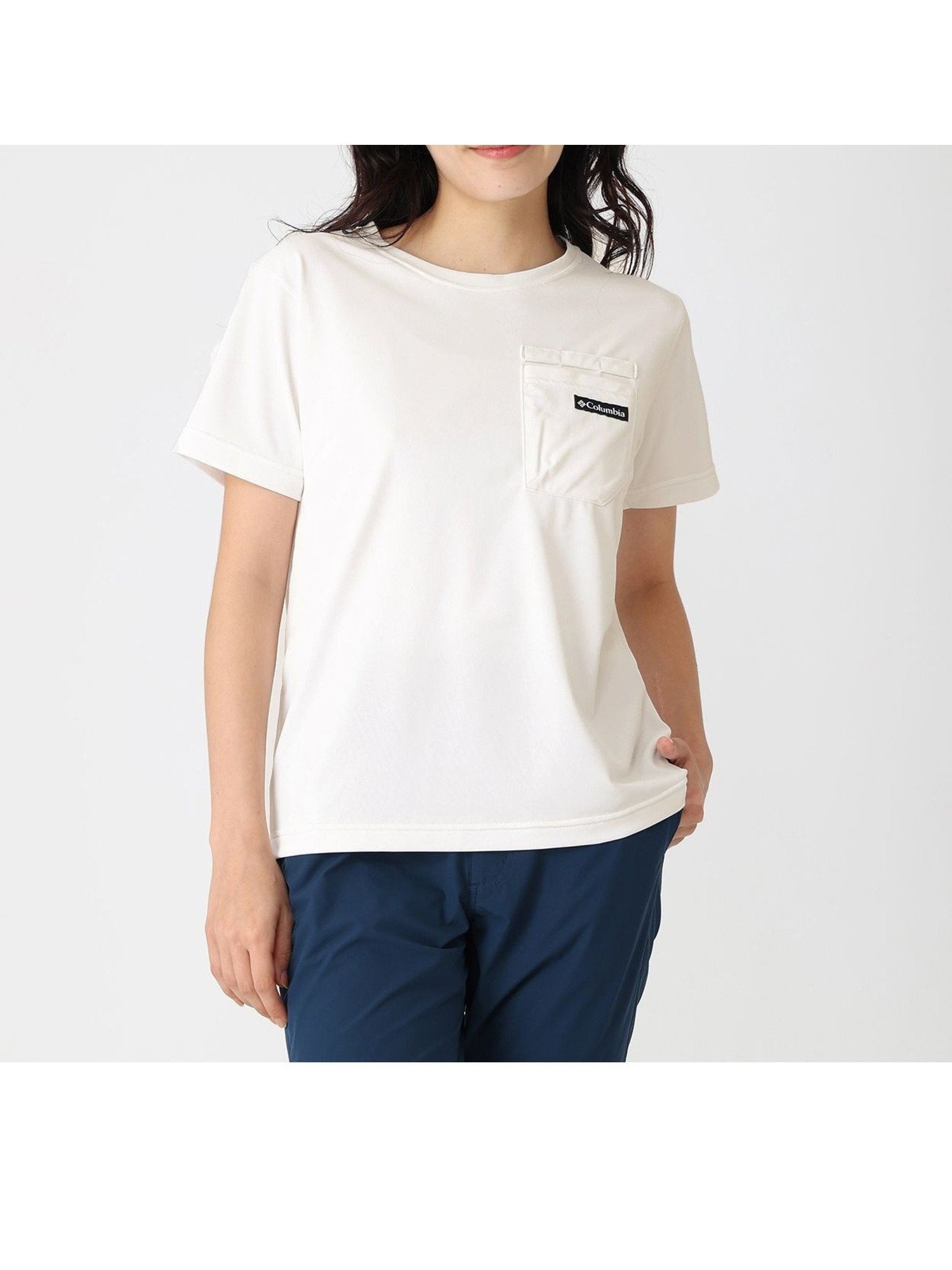 【コロンビア/Columbia】のColumbia/ マウンテンズアーコーリングショートスリーブTシャツ /コロンビア インテリア・キッズ・メンズ・レディースファッション・服の通販 founy(ファニー) 　ファッション　Fashion　レディースファッション　Fashion for Women　トップス・カットソー　Cut & Sew Tops　シャツ・ブラウス・オフィスカジュアル　Elegant Blouses & Button-Ups　ロングTシャツ・Tシャツ　Longline T-Shirts & Tees　アウトドア　Outdoor Clothing　吸水　Absorbent, Quick-Dry　サングラス　Sunglasses, Shades　ポケット　Pocket, Pocket Detail　半袖　Short Sleeve, Half Sleeve　ループ　Loop, Loop Knit　おすすめ　Recommended / Our Picks　夏　Summer　ホワイト[001001]|ID: prp329100004824326 ipo3291000000035085482