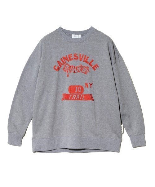 【ゴースローキャラバン/go slow caravan】のKAKELA TRANQUIL/カケラ トランクイル カレッジ刺繍ロングクルー (WOMENS) インテリア・キッズ・メンズ・レディースファッション・服の通販 founy(ファニー) 　ファッション　Fashion　レディースファッション　Fashion for Women　グラフィック　Graphic, Graphic Design　ビンテージ　Vintage, Retro Style　リメイク　Remake, Reconstructed　リラックス　Relax, Relaxed Fit　ロング　Long, Long-Length　人気　Popular, Best Seller　グレー|ID: prp329100004824352 ipo3291000000035085738