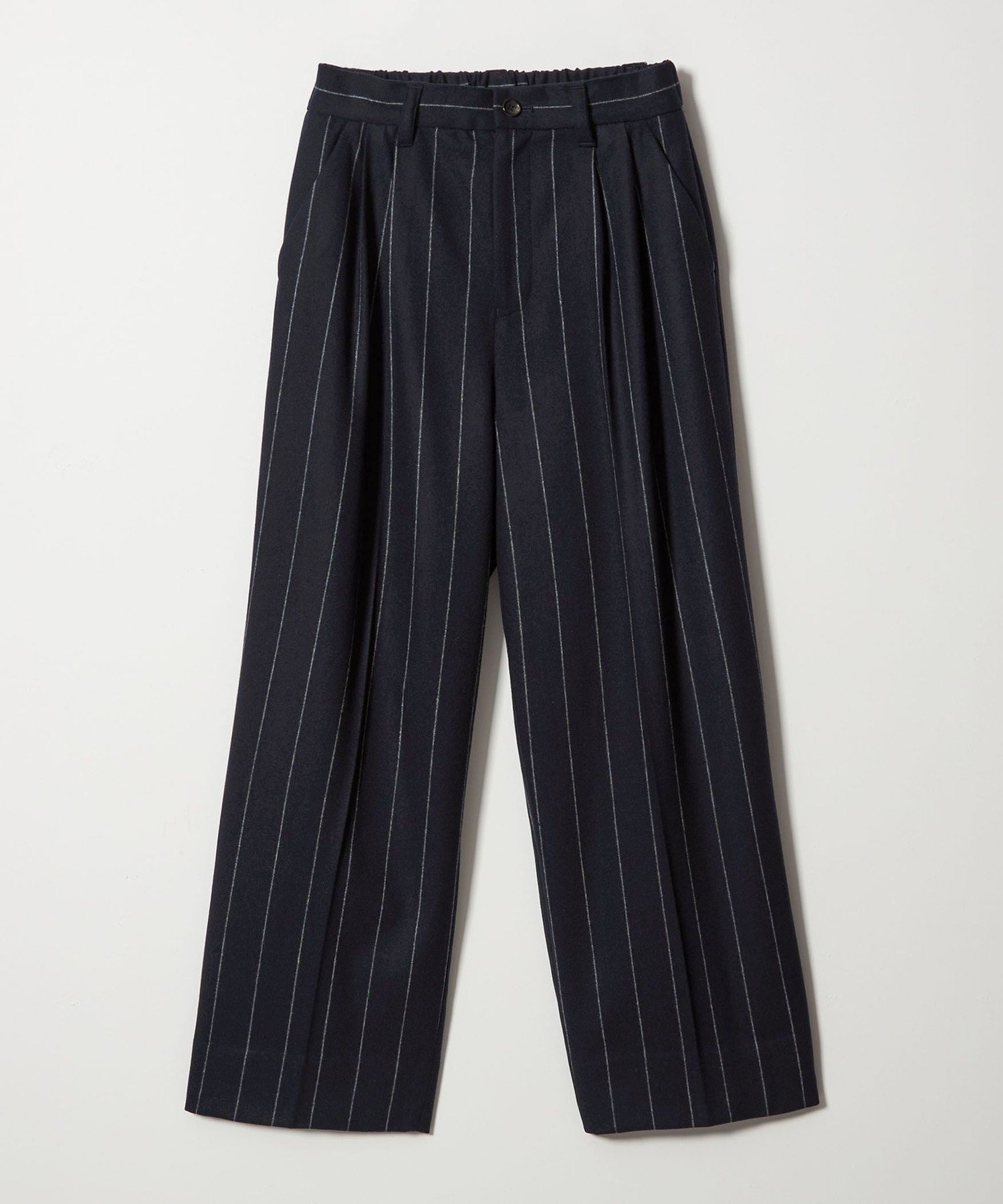 【ユナイテッドアローズ/UNITED ARROWS】のconte フランネル ストライプ タックワイドパンツ インテリア・キッズ・メンズ・レディースファッション・服の通販 founy(ファニー) 　ファッション　Fashion　レディースファッション　Fashion for Women　パンツ　Pants & Trousers　ジャケット　Jacket, Outerwear　ストライプ　Stripe, Striped Pattern　マニッシュ　Mannish, Boyish　NAVY|ID: prp329100004824367 ipo3291000000035085893