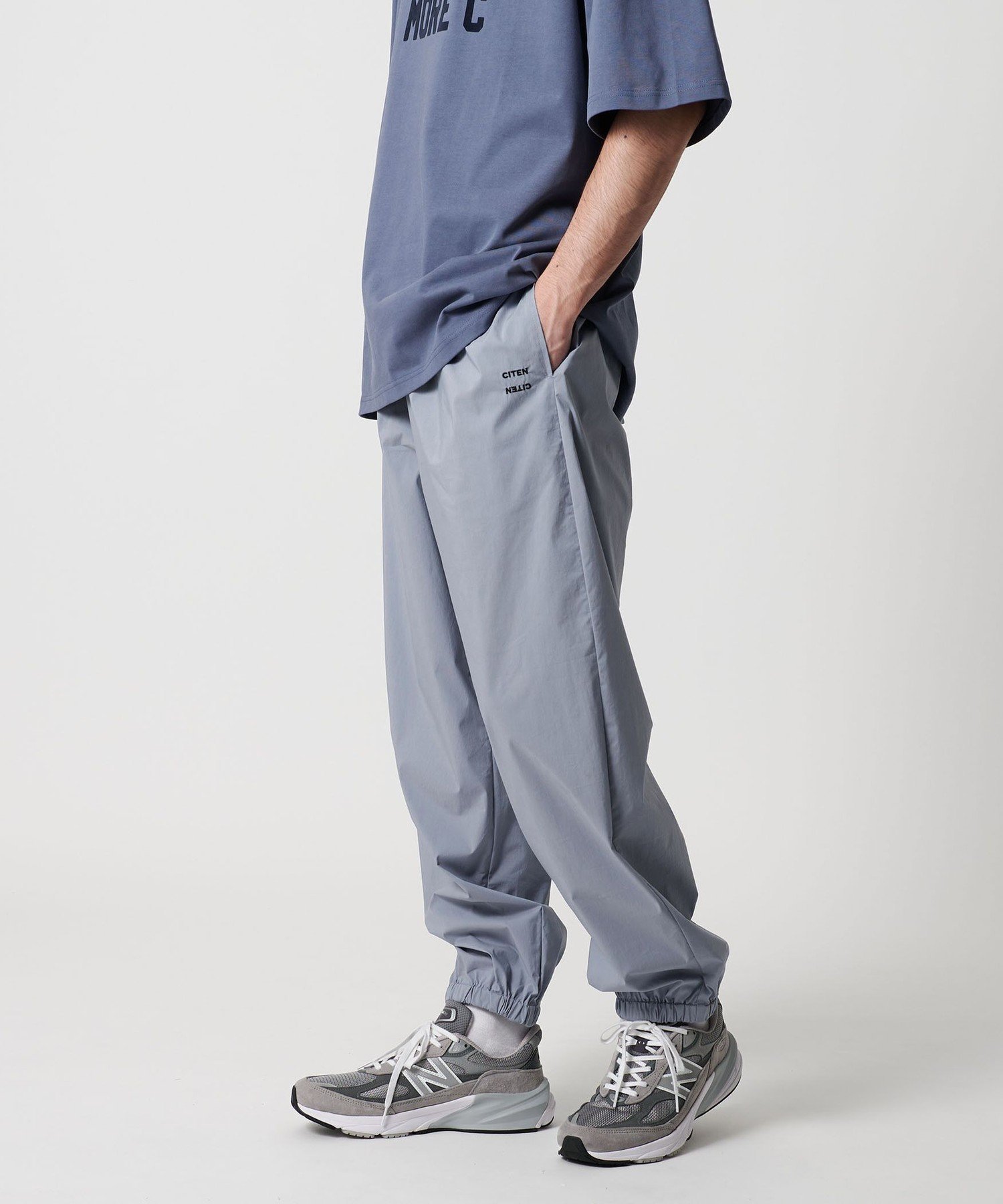 【シテン/CITEN】のCITEN イージートラックパンツ インテリア・キッズ・メンズ・レディースファッション・服の通販 founy(ファニー) 　ファッション　Fashion　レディースファッション　Fashion for Women　パンツ　Pants & Trousers　イエロー　Yellow　スピンドル　Spindle, Drawcord　タイプライター　Typewriter Fabric, Crisp Cotton　定番　Standard, Basic Item　フィット　Fit, Slim Fit　ブラウジング　Blouson Silhouette, Cinched Waist　プレーン　Plain, Simple　ボーダー　Border, Stripe　半袖　Short Sleeve, Half Sleeve　ワンポイント　One Point, Statement Accent　A/W・秋冬　Autumn/Winter　LT.BLUE|ID: prp329100004824447 ipo3291000000035086741