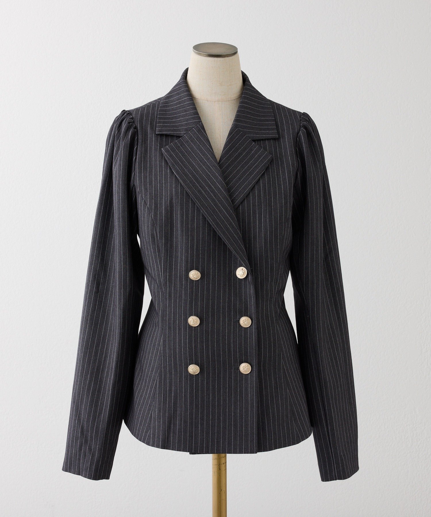 【ナイスクラップ/NICE CLAUP】の【premiumorder】後ろレースアップテーラードジャケット/SM展開 インテリア・キッズ・メンズ・レディースファッション・服の通販 founy(ファニー) 　ファッション　Fashion　レディースファッション　Fashion for Women　アウター　Coat / Outerwear Collection　レディースジャケット・軽アウター　Jackets　テーラードジャケット / 通勤・きれいめスタイル　Tailored Jackets & Blazers　2026年　2026　おすすめ　Recommended / Our Picks　ジャケット　Jacket, Outerwear　デニム　Denim, Jeans Material　フェミニン　Feminine, Girly　フレア　Flare, Flared　プリーツ　Pleats, Pleated　ペプラム　Peplum, Flared Hem　レース　Lace, Lace Fabric　グレー|ID: prp329100004824490 ipo3291000000035087008