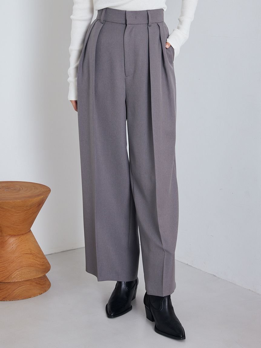 【ミラオーウェン/Mila Owen】の美形ワイドパンツ インテリア・キッズ・メンズ・レディースファッション・服の通販 founy(ファニー) 　ファッション　Fashion　レディースファッション　Fashion for Women　パンツ　Pants & Trousers　ストレッチ　Stretch, Stretchy Fabric　スマート　Smart, Elegant　ベーシック　Basic, Essential　ワイド　Wide, Wide Fit　吸水　Absorbent, Quick-Dry　GRY[006]|ID: prp329100004824496 ipo3291000000035087070