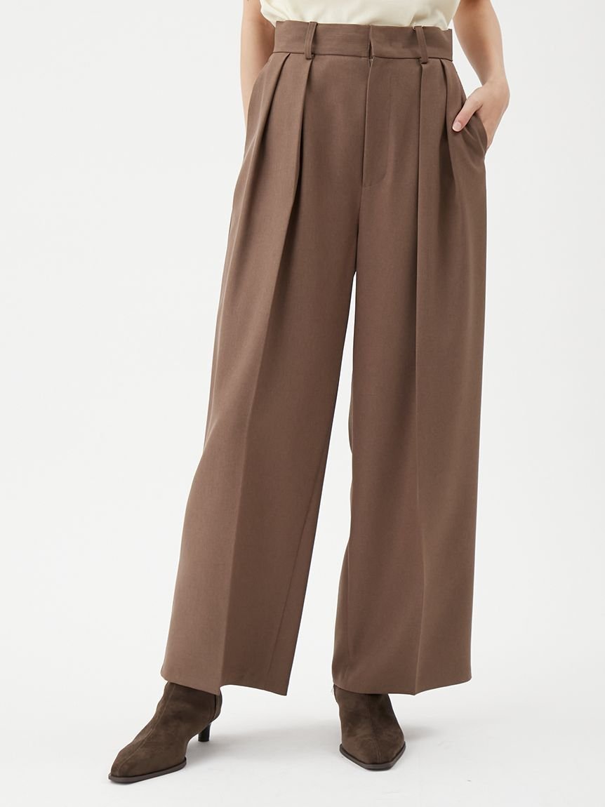 【ミラオーウェン/Mila Owen】の美形ワイドパンツ インテリア・キッズ・メンズ・レディースファッション・服の通販 founy(ファニー) 　ファッション　Fashion　レディースファッション　Fashion for Women　パンツ　Pants & Trousers　ストレッチ　Stretch, Stretchy Fabric　スマート　Smart, Elegant　ベーシック　Basic, Essential　ワイド　Wide, Wide Fit　吸水　Absorbent, Quick-Dry　MOC[056]|ID: prp329100004824496 ipo3291000000035087074