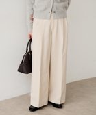 【アンタイトル/UNTITLED】の【洗える/ウエスト後ろゴム】ウール混 タックワイドパンツ グレージュ|ID: prp329100004824501 ipo3291000000035087126