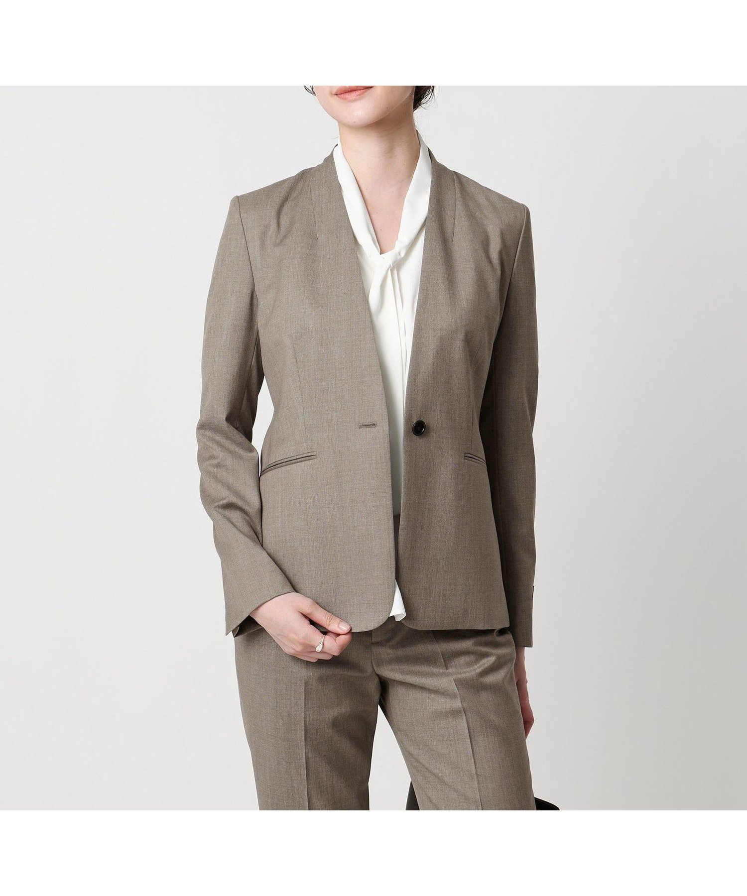 【ユナイテッドアローズ/UNITED ARROWS】のCANONICO ノーラペルジャケット 人気、トレンドファッション・服の通販 founy(ファニー) 　ファッション　Fashion　レディースファッション　Fashion for Women　アウター　Coat / Outerwear Collection　レディースジャケット・軽アウター　Jackets　イタリア　Italy　シェイプ　Shape, Slim Fit　ジャケット　Jacket, Outerwear　セットアップ　Set-Up, Coordinated Outfit　ボトム　Bottoms, Lower Wear　おすすめ　Recommended / Our Picks　夏　Summer　 other-1|ID: prp329100004824536 ipo3291000000035087640