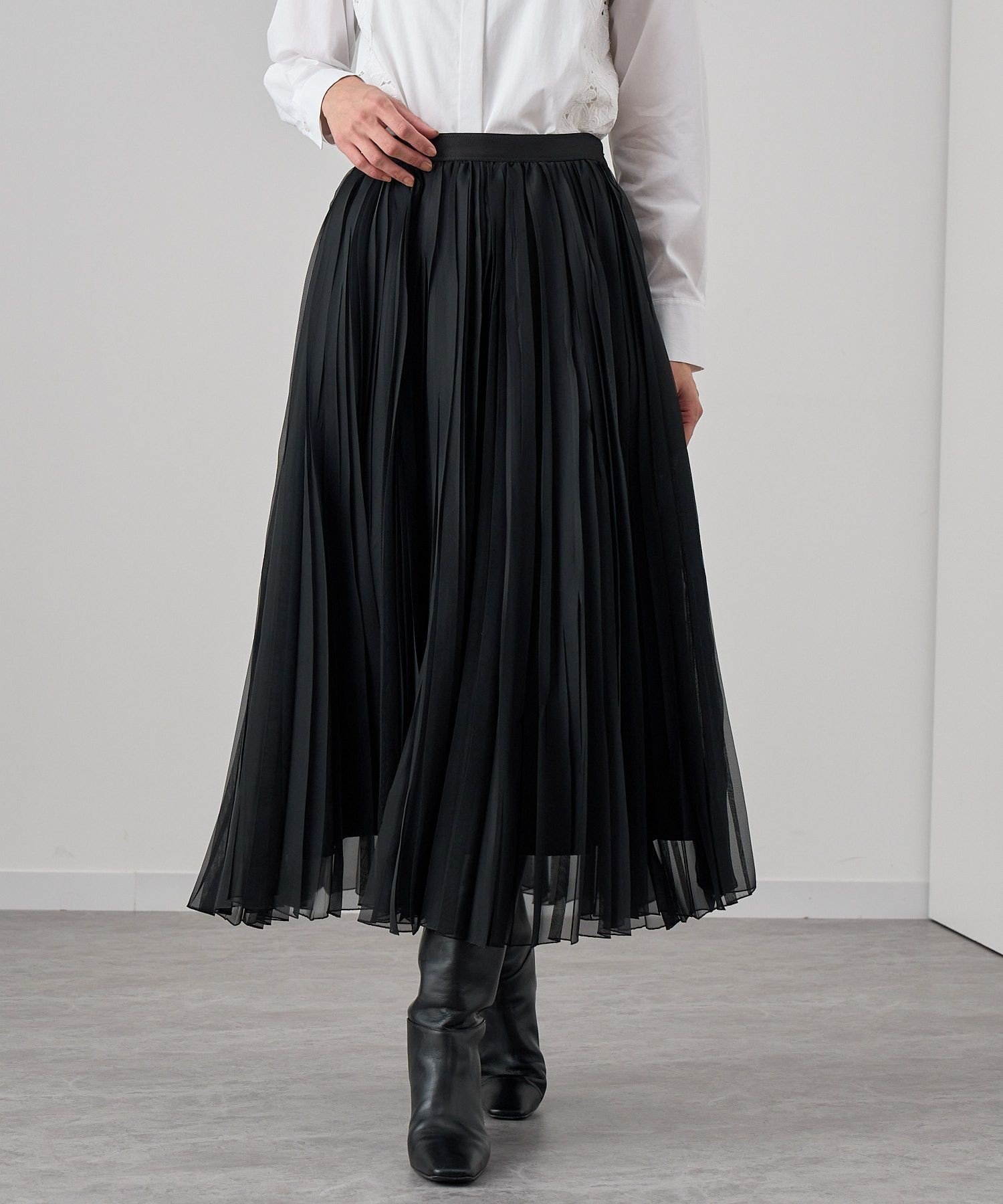 【アナイ/ANAYI】のカルゼオーガンプリーツ スカート 人気、トレンドファッション・服の通販 founy(ファニー) 　ファッション　Fashion　レディースファッション　Fashion for Women　スカート　Skirts　プリーツスカート / 上品フェミニンスタイル　Pleated Skirts　オーガンジー　Organza Fabric　シアー　Sheer, See-Through　シフォン　Chiffon, Lightweight Fabric　ショート　Short, Short Length　スマート　Smart, Elegant　トレンド　Trend, Trending Now　プリーツ　Pleats, Pleated　ランダム　Random, Irregular　ロング　Long, Long-Length　A/W・秋冬　Autumn/Winter　再入荷　Restock / Back in Stock　エレガント 上品　Elegant　 other-1|ID: prp329100004824541 ipo3291000000035087686