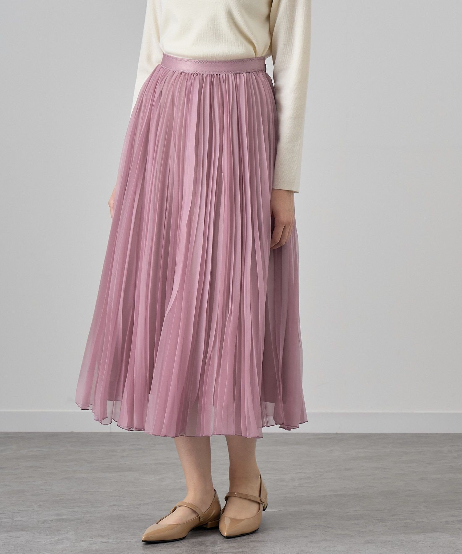 【アナイ/ANAYI】のカルゼオーガンプリーツ スカート インテリア・キッズ・メンズ・レディースファッション・服の通販 founy(ファニー) 　ファッション　Fashion　レディースファッション　Fashion for Women　スカート　Skirts　プリーツスカート / 上品フェミニンスタイル　Pleated Skirts　オーガンジー　Organza Fabric　シアー　Sheer, See-Through　シフォン　Chiffon, Lightweight Fabric　ショート　Short, Short Length　スマート　Smart, Elegant　トレンド　Trend, Trending Now　プリーツ　Pleats, Pleated　ランダム　Random, Irregular　ロング　Long, Long-Length　A/W・秋冬　Autumn/Winter　再入荷　Restock / Back in Stock　エレガント 上品　Elegant　pink|ID: prp329100004824541 ipo3291000000035087690