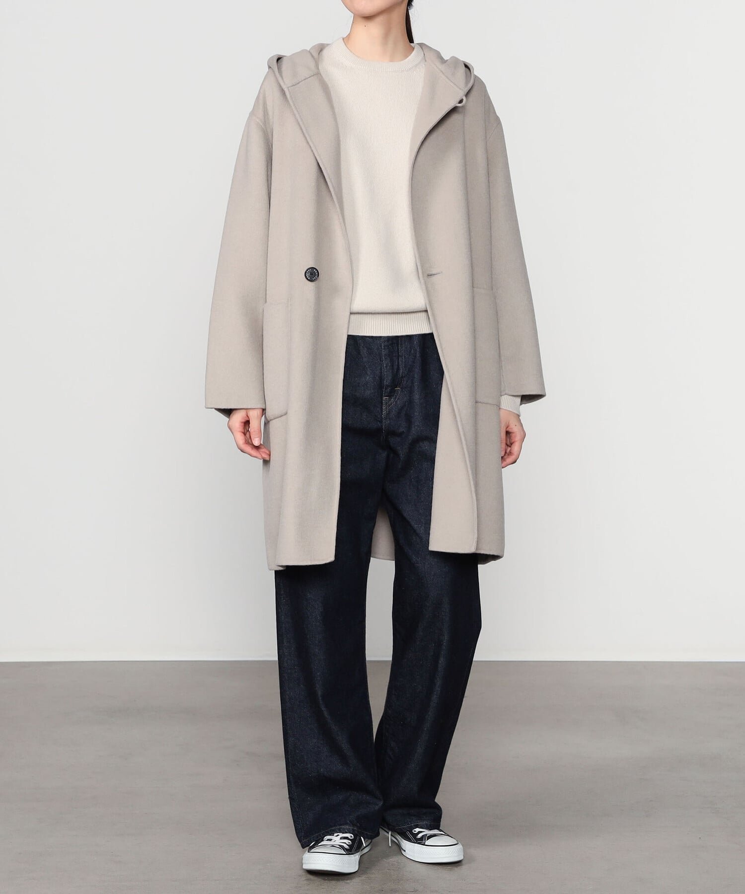 【ビショップ/Bshop】のリバーウール フードコート WOMEN インテリア・キッズ・メンズ・レディースファッション・服の通販 founy(ファニー) 　ファッション　Fashion　レディースファッション　Fashion for Women　アウター　Coat / Outerwear Collection　コート・ロングコート・ピーコート　Long Coats, Peacoats & More　なめらか　Smooth, Silky Texture　ショート　Short, Short Length　フラップ　Flap, Flap Pocket　フロント　Front, Front Design　ポケット　Pocket, Pocket Detail　エレガント 上品　Elegant　BEIGE|ID: prp329100004824547 ipo3291000000035087777