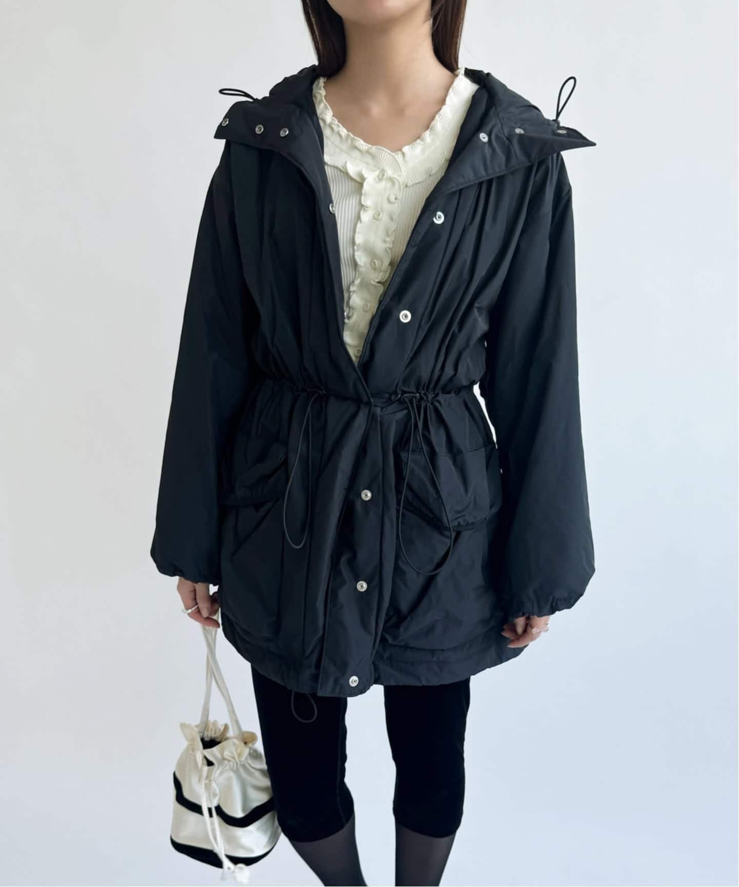 【エディット フォー ルル/edit.for LuLu】のタフタパデッドパーカー インテリア・キッズ・メンズ・レディースファッション・服の通販 founy(ファニー) 　ファッション　Fashion　レディースファッション　Fashion for Women　トップス・カットソー　Cut & Sew Tops　レディースパーカー・カジュアルフーディー　Casual Hoodies & Sweatshirts　エレガント 上品　Elegant　ストレッチ　Stretch, Stretchy Fabric　スマート　Smart, Elegant　タフタ　Taffeta, Structured Fabric　フェミニン　Feminine, Girly　再入荷　Restock / Back in Stock　おすすめ　Recommended / Our Picks　ネイビー|ID: prp329100004824569 ipo3291000000035088038